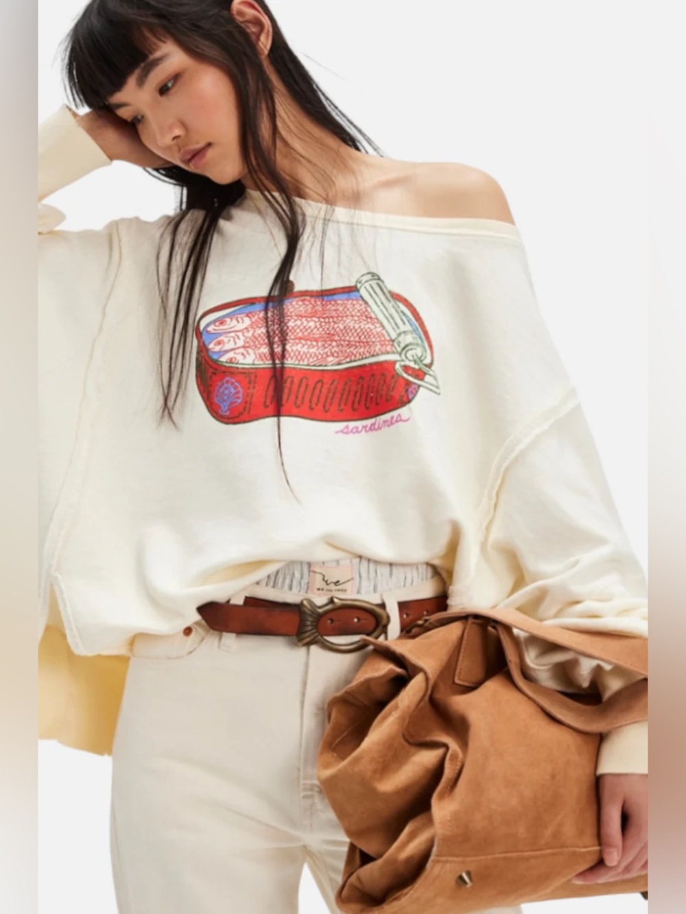 NWT Free People Sardine Graphic Camden Pullover - Picture 3 of 3